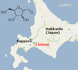 Chitose - the molecule and the city - click for 3D structure