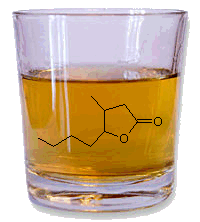 Glass of whisky (lactone) - click for 3D structure
