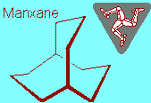 Manxane and the Manx triskelion - click for 3D structure