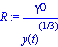 R := gamma0/y(t)^(1/3)