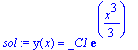 sol := y(x) = _C1*exp(1/3*x^3)
