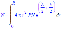 N = Int(4*Pi*r^2*`J�N`*exp(1/2*lambda+1/2*nu),r = 0 .. R)
