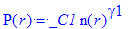 P(r) = _C1*n(r)^gamma1